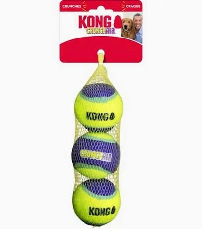 Hračka tenis KONG CrunchAir Balls M 3 ks