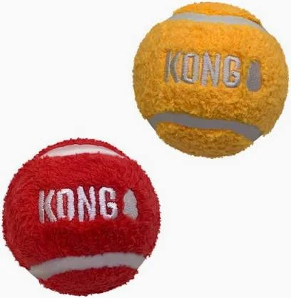 Hračka tenis + plyš KONG Sport® Softies Balls L 2 ks