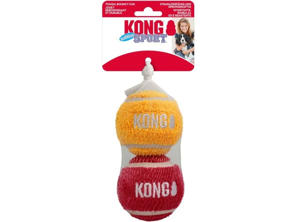 Hračka tenis + plyš KONG Sport® Softies Balls L 2 ks náhled 2