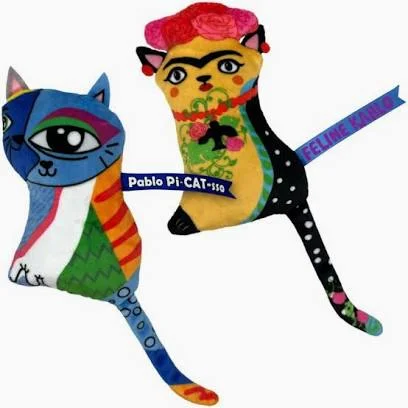 Hračka cat plyš KONG Artz Kahlo / Picasso 2 ks