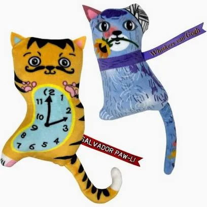 Hračka cat plyš KONG Artz Dali / van Gogh 2 ks