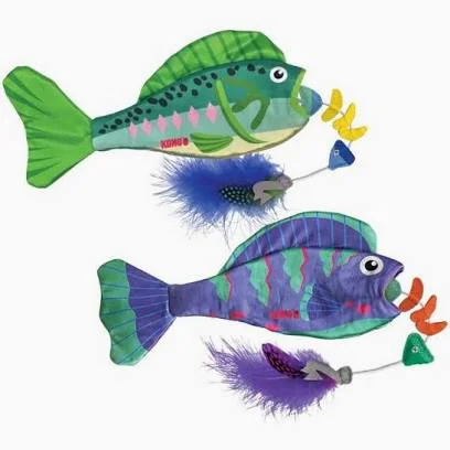 Hračka cat KONG Wrangler Angler Fish mix
