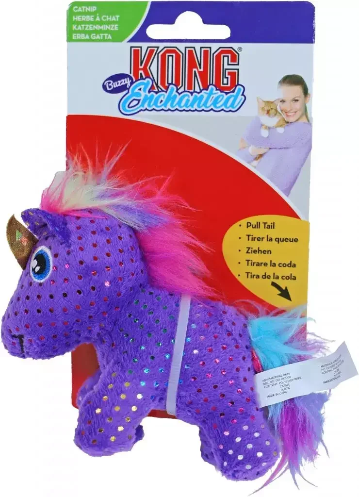 Hračka cat KONG Enchanted Buzzy Unicorn