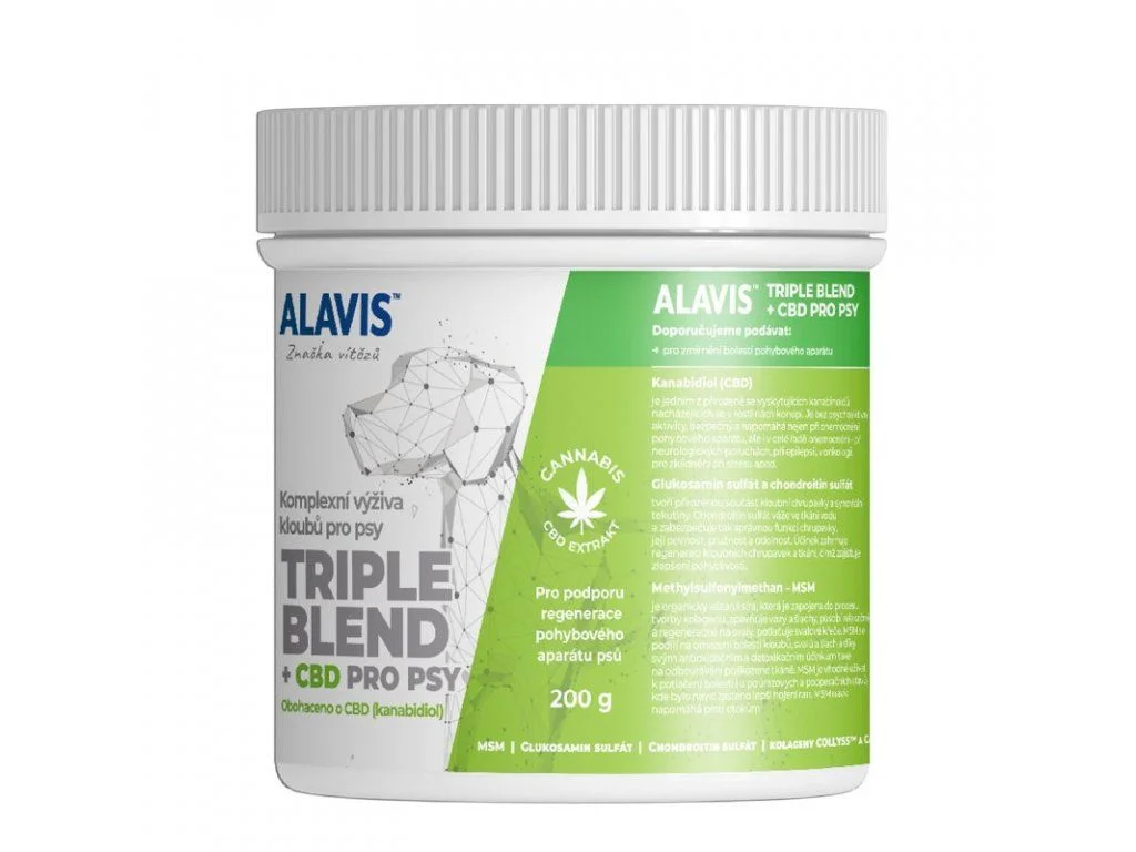 ALAVIS Triple blend + CBD pro psy 200 g